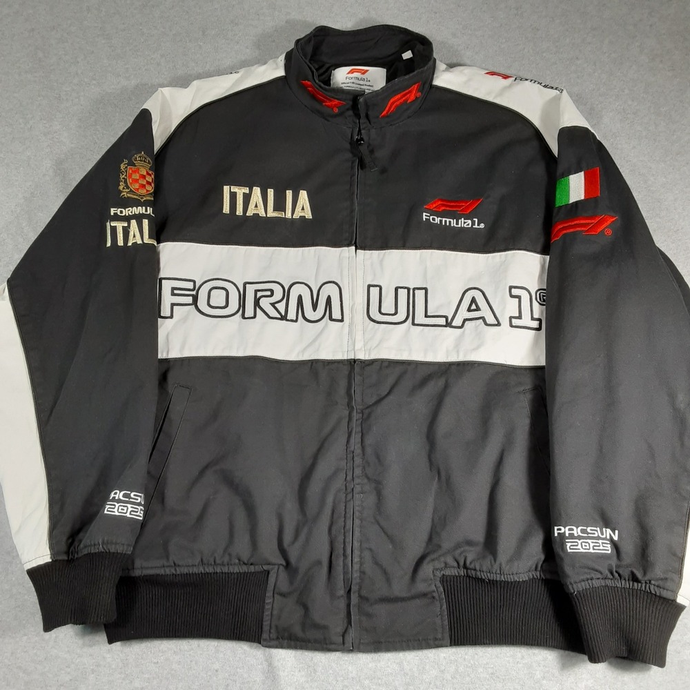 PacSun Formula 1 Italia Racing Jacket Mens Black White Red 201BT258041FO